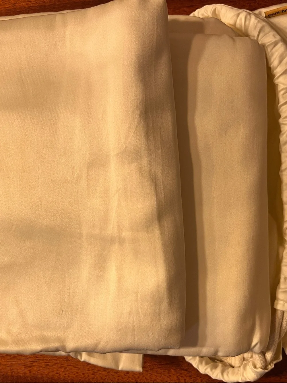 Quince Signature Giza Cotton Sateen Duvet Cover in Ivory King/Cal King 🤍